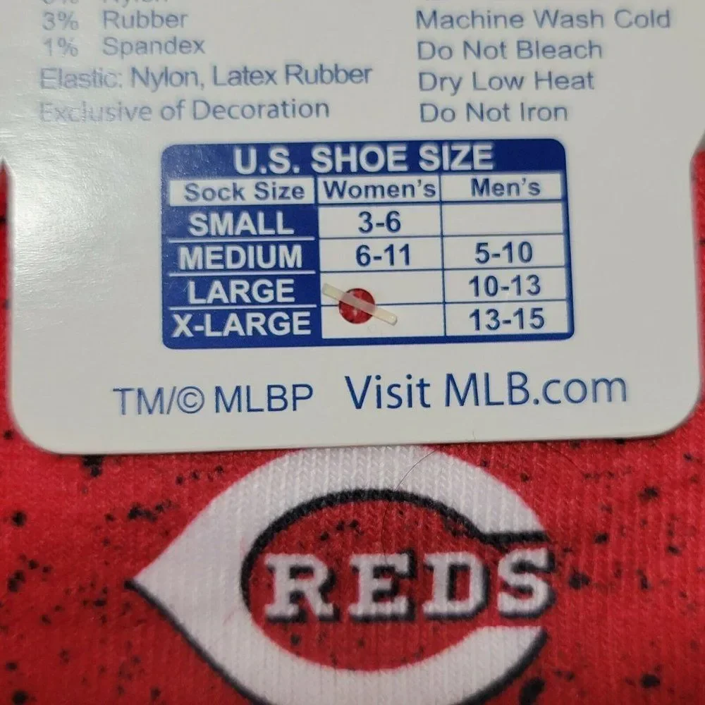 Cincinnati Reds Socks‎ Mens Size Large 10-13 Baseball MLB Sublimated Team NEW